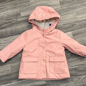 Zara Baby Girl Pink Raincoat with Hood size 9-12 months